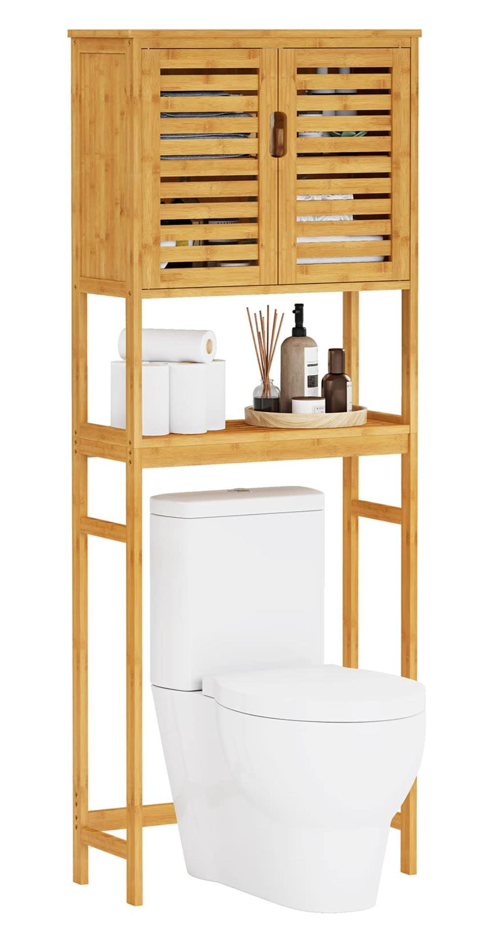 Beachcrest Home Donnell Solid Wood Freestanding Over-the-Toilet Storage &  Reviews