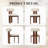 Modern Upholstered Dining Chairs with Rolled Back & Solid Wood Legs-525077002