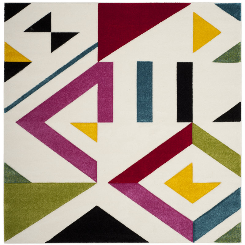 Severs Performance Geometric Rug, Square 6'7"