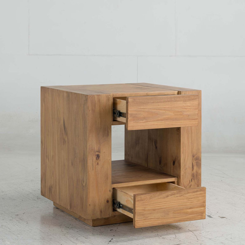 Oak Finish End Table