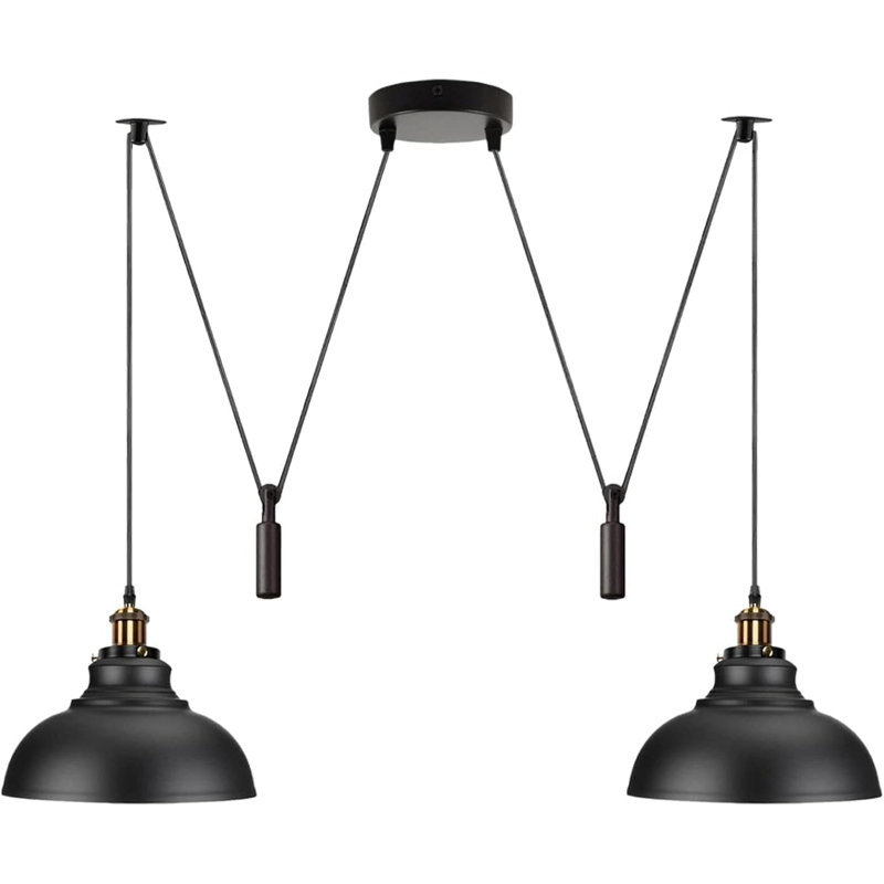 2 - Light Black Dome Pendant