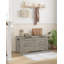 Coffre de rangement de 39,4 po, coffre de rangement très grand avec 2 charnières, banc en bois, coffre de rangement à plateau relevable, banc à chaussures pour l'entrée, la chambre à coucher, le salon, le grège-126248600-121933788