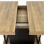Table de salle à manger extensible rectangulaire avec effet de bois vieilli-200076798