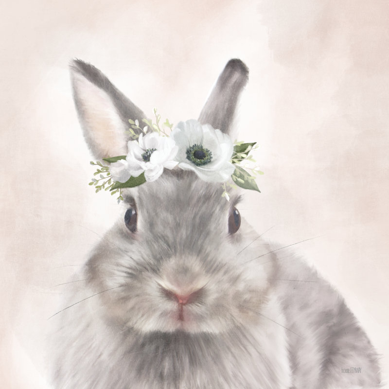 Blooming Bunny 2883860, H 20 po x l 20 po, Non, Silver Floater Framed