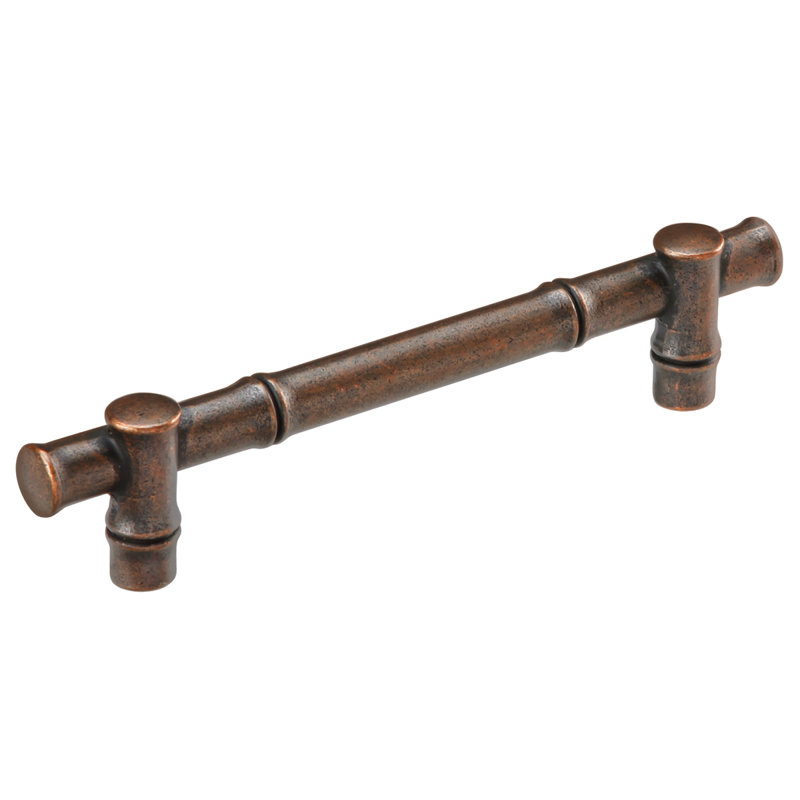 Poignée à barre centrale de 3 3/4" Junzi, Cuivre antique foncé, 5 1/16"