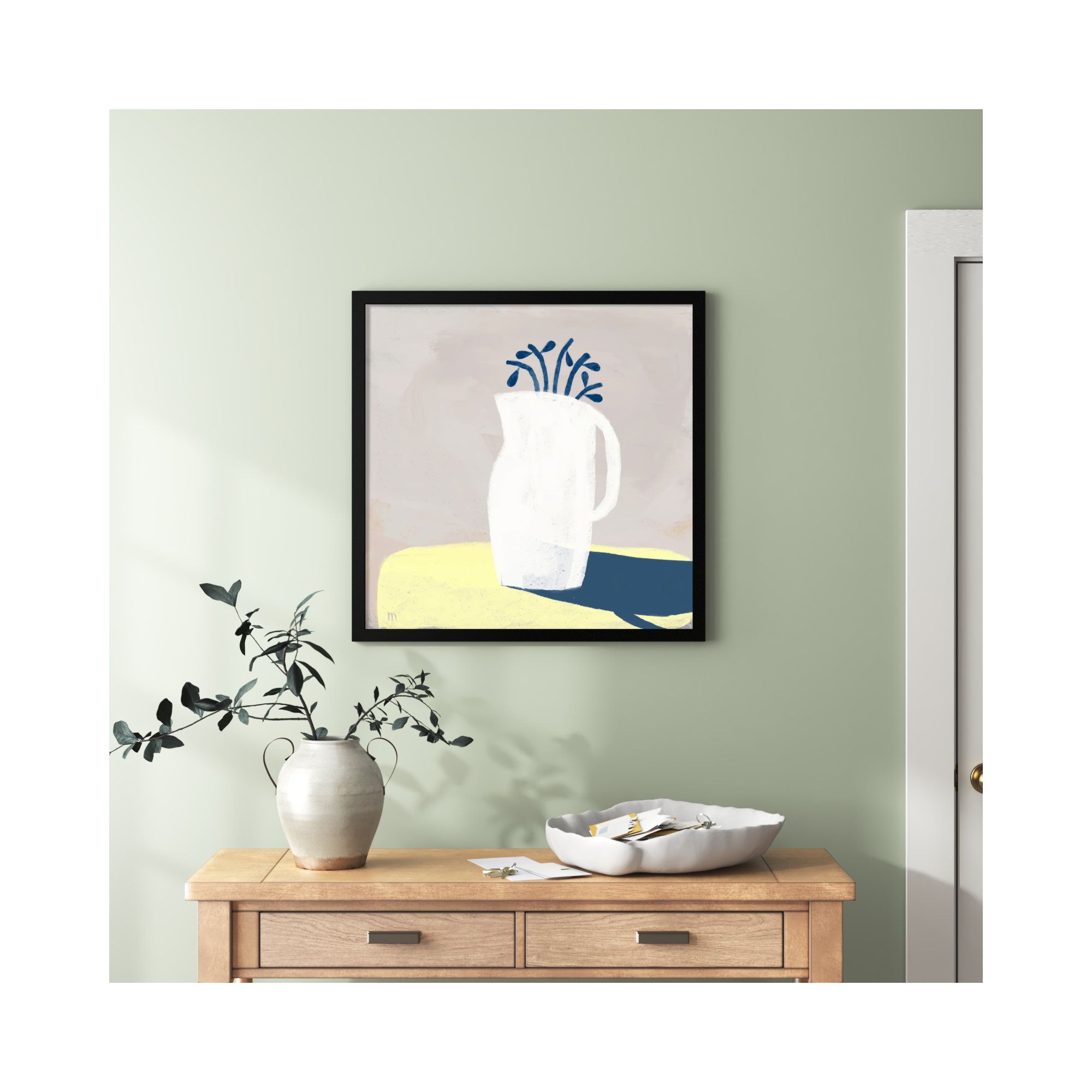 In Full Light by StudioM, 24" H x 24" W x 1.25" D, Black