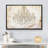 Glam Chandelier "Bright Gold Crystal Light Collier Artwork, Vintage Elegant Wall Pictures, Large Framed Canvas Giclée Print Wall Art"-93589514-93589516