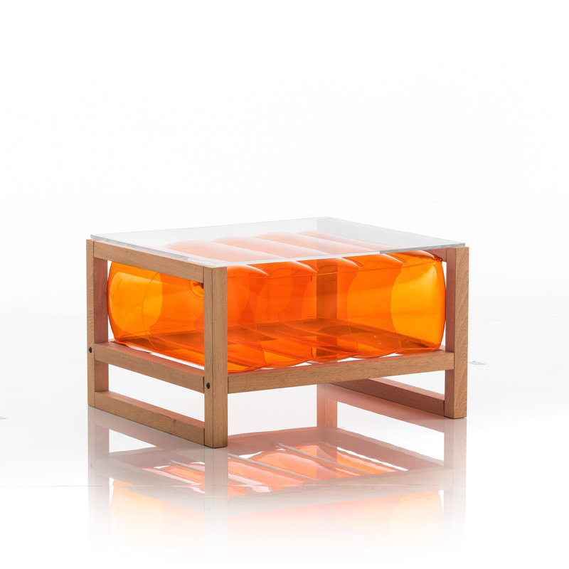 Yoko Rectangular Outdoor Coffee Table , 70cm cm W 62cm cm D, Orange