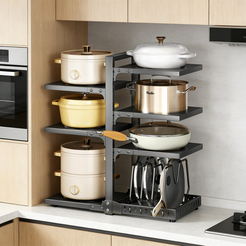 Metal Rectangle Countertop / Cabinet Pot Rack