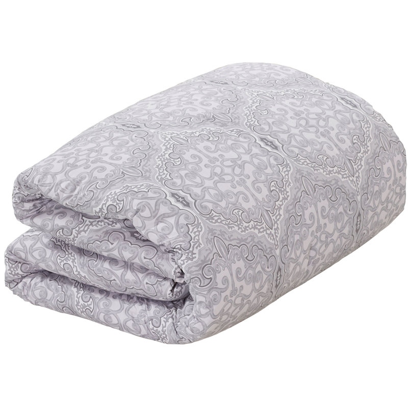 Melody Gray Geometric Microfiber Queen Bedspread Set