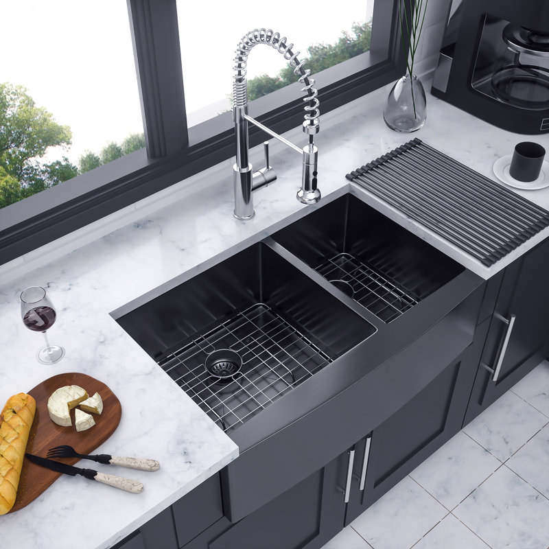 36'' L Double Bowl Stainless Steel Kitchen Sink