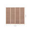 Khenifra 200cm W x 180cm H 4 - Panel Solid Wood Folding Room Divider