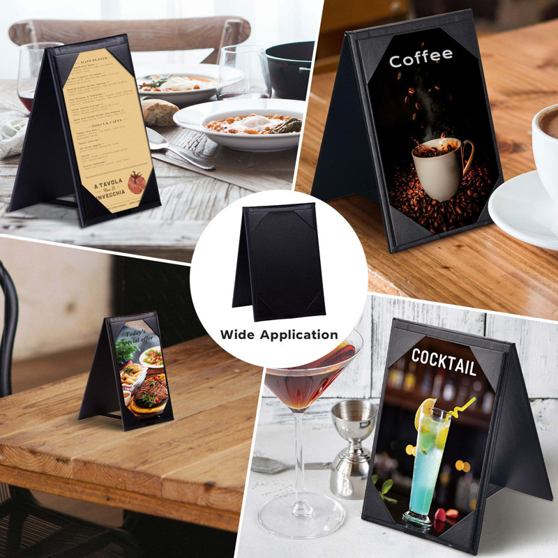 WeChef - Paquet de 20 tentes de table 4 "x 6"
