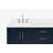 ARIEL Moille 60" Double Sink Bathroom Vanity in Midnight Blue, with 1.5 Carrara White Quartz Top, Rectangle Sink-321916656-293495738