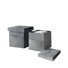 Wheelock 12" Tufted Upholstered Folding Storage Bench With Pocket (Set Of 2)