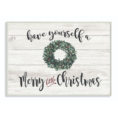 «A Merry Little Christmas Wreath», reproduction d'art textuel