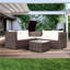 Ensemble de canapé modulaire d'extérieur en rotin et osier 4 pièces avec boîte de rangement-885138960-885138963