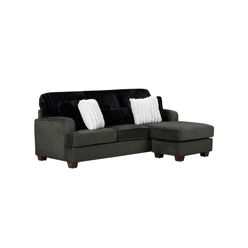 Coussins réversibles Modern, Gris foncé