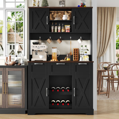 CLOSE-OUT Asharani 73"H Farmhouse Kitchen Pantry Cabinet