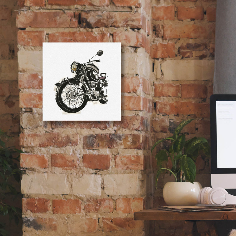 «Epic Graffiti», collection d'art sur toile «Two Wheels Collection C» par Annie Warren, 12 po x 12 po, H 12 po x l 12 po