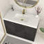 Meuble-lavabo autoportant avec lavabo en acrylique renforcé 41,7 po (portes à droite) et 47,2 po Monterey-774957293-797489836