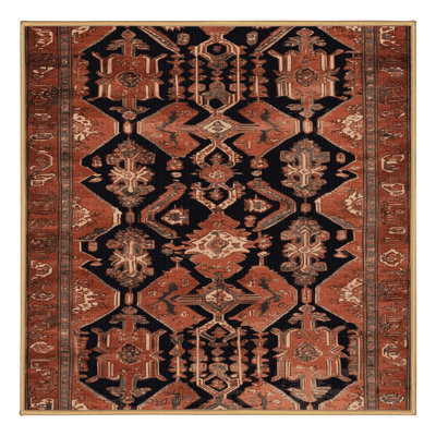 Tapis brun lavable à la machine