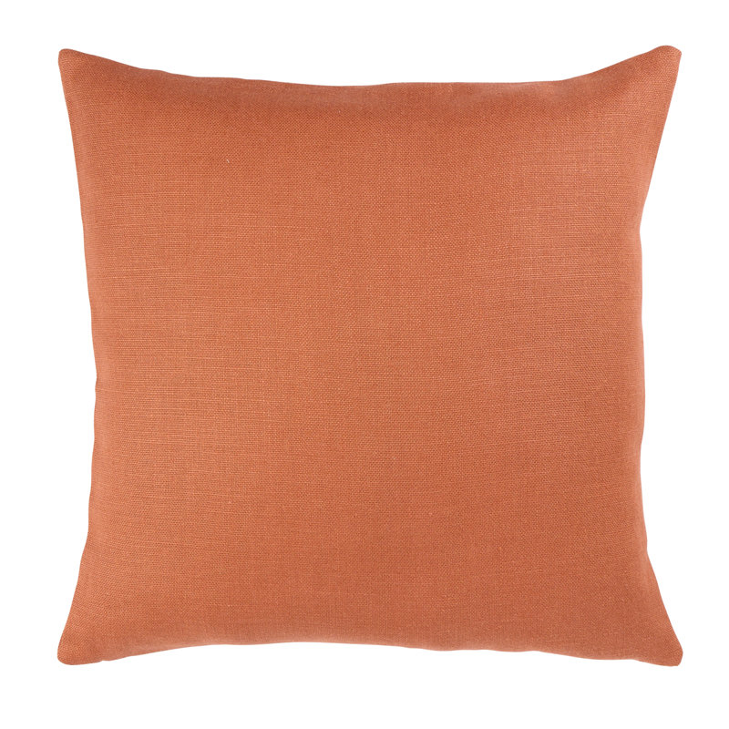 Piet Performance Linen Lumbar Pillow, 18"H x 18"W, Orange, Square
