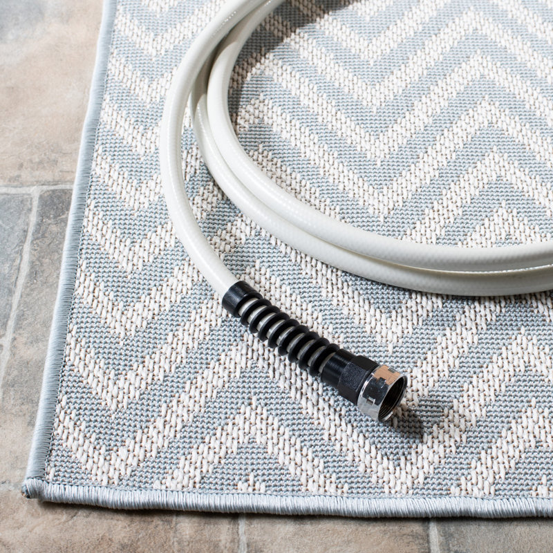 Gray and Cream Hand-knotted Washable Rectangular Rug