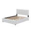 Grand lit plateforme tapissier avec tête de lit classique et tiroirs-403013677