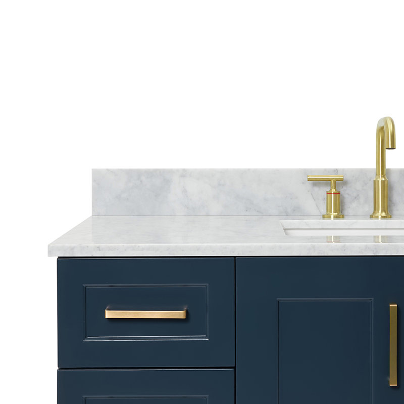 ARIEL TAYLOR 49 IN SINGLE RECTANGLE SINK VANITY, 54", Rectangle, Midnight Blue