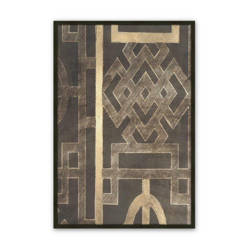 «Trellis Pattern II» par Ethan Harper, reproduction d'art sur toile, Impression sur cadre ouvert sans papier mat, Noir