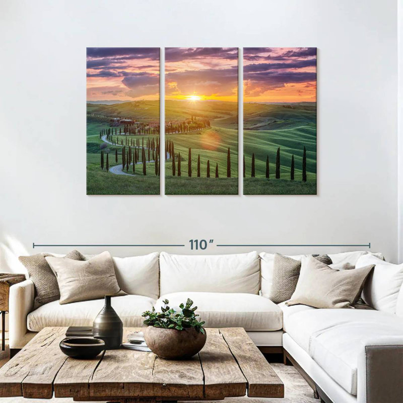 Sebbie Sunset Over Tuscany, 48" H x 74" W