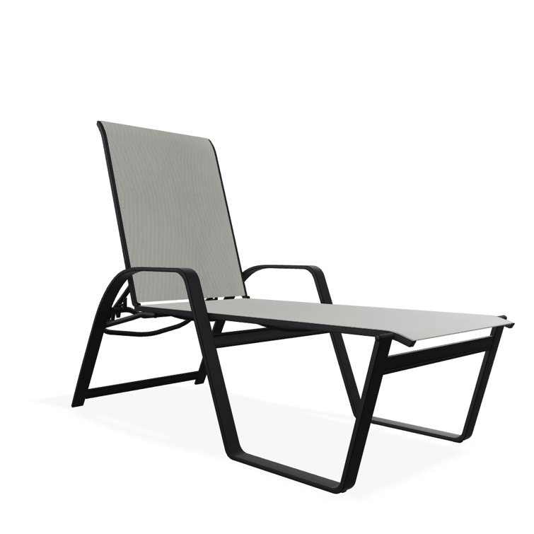 Holna Outdoor Rust-Resistant Metal Chaise Lounge