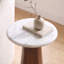 Table à boissons cylindrique en bois marbré