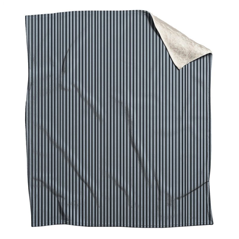 Couvertures verticales à rayures noires et blanches, L 50 po x H 60 po