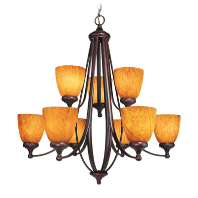 Lustre à niveaux ombrés 9 lumières Kenshaw