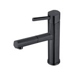 Whitehaus Collection Stainless Steel Single Lever Kitchen Faucet with Pull-Out Spray Head