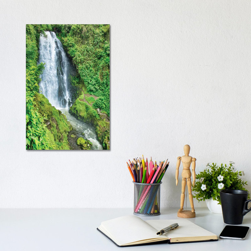 Jungle Waterfall by Mark Paulda - Print on Canvas, 30.48cm H x 20.32cm W x 1.91cm D, Wrapped Canvas
