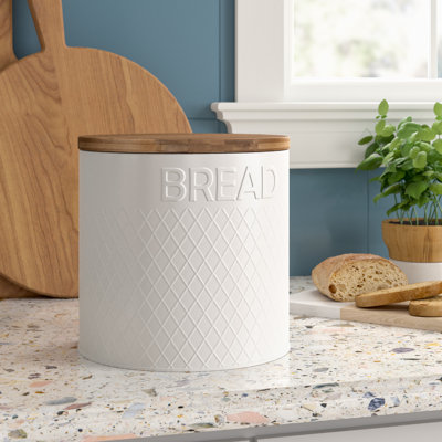 Embossed Metal Bread Bin