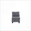 Canapé modulaire 3 pièces pour petits espaces | Gris ardoise | Tissu semblable au lin