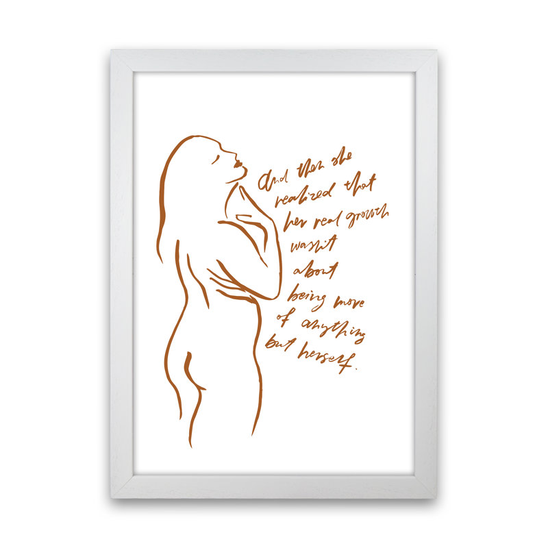 And Then She Realized Sketch by Planeta444 - Print, 34cm H x 25cm W x 3cm D, White Framed