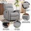 Fauteuil inclinable manuel pivotant de 32,3 po de largeur-124567224