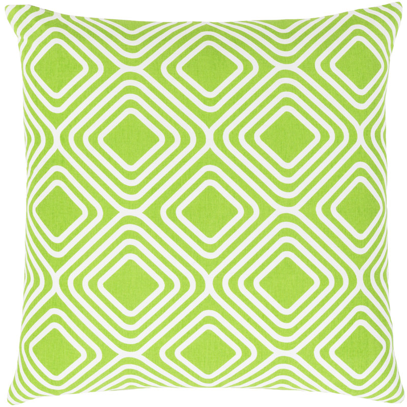Ballina Geometric Down Throw Pillow, 20" H x 20" W x 5" D, Green