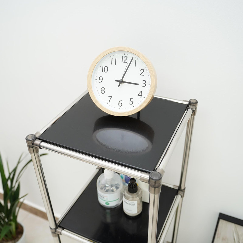 Étagère de rangement 4 étages en acier inoxydable coréen noir, 100 lb / tablette (H 49 po x l 14,9 po x P 13,7 po) pour une organisation intérieure / extérieure, support modulaire, extrêmement durable