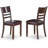 7 Piece Dining Room Furniture Set Consist of a Rectangle Dining Table and 6 Faux Leather Upholstered Chairs, 36x60 Inch, Cappuccino-194684227-250393694