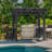 Backyard Discovery Rockport 8' x 6' Galvanized Steel Hardtop BBQ Grill Gazebo with Bar Tops and PowerPort