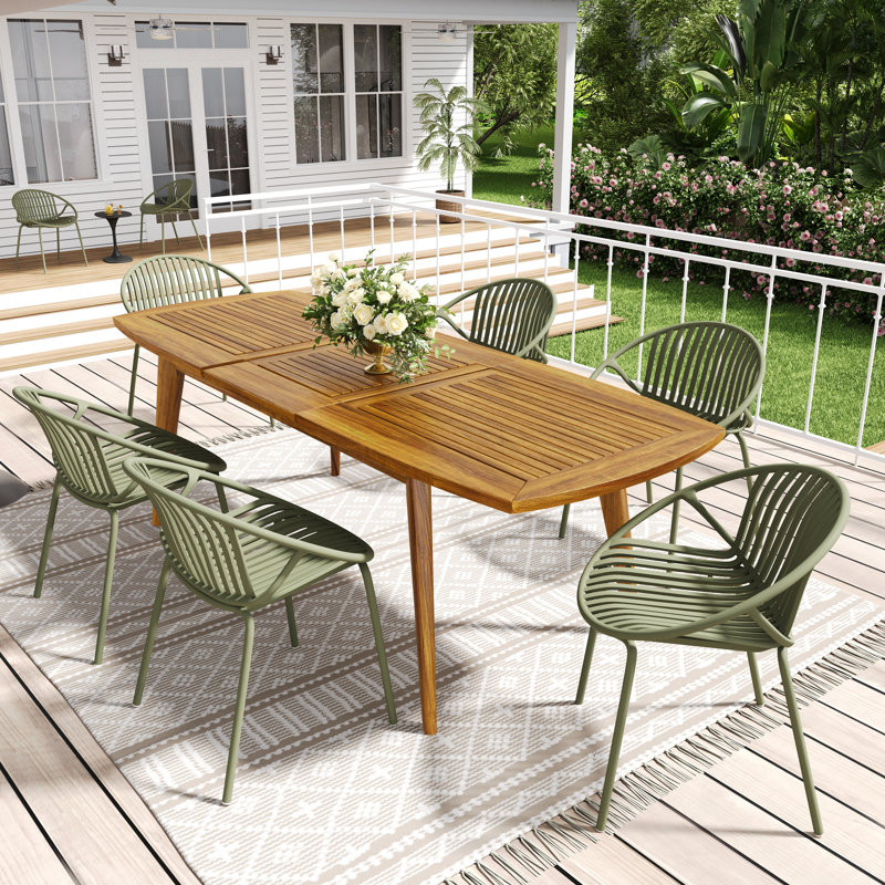 Ensemble repas 7 pièces Amedee, Vert