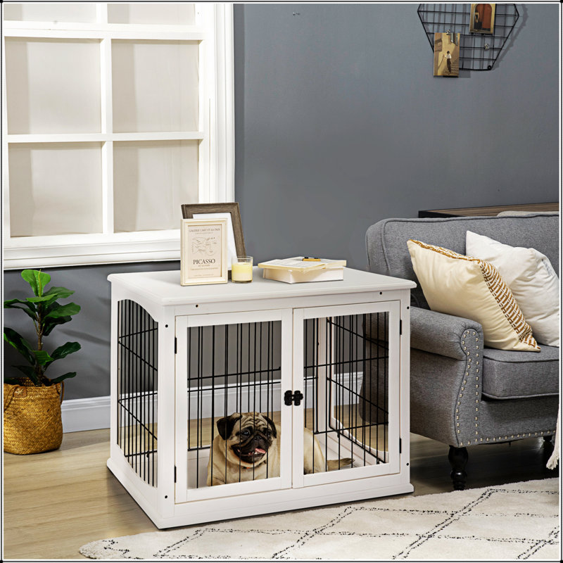Mignonne et décorative, table de bout Pawhut, Blanc