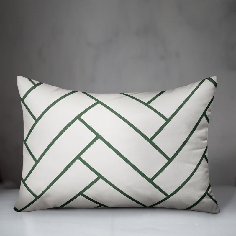 Abstract Outdoor Throw Pillow, Green