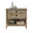 Lateral File With Rustic Style, Brown Finish